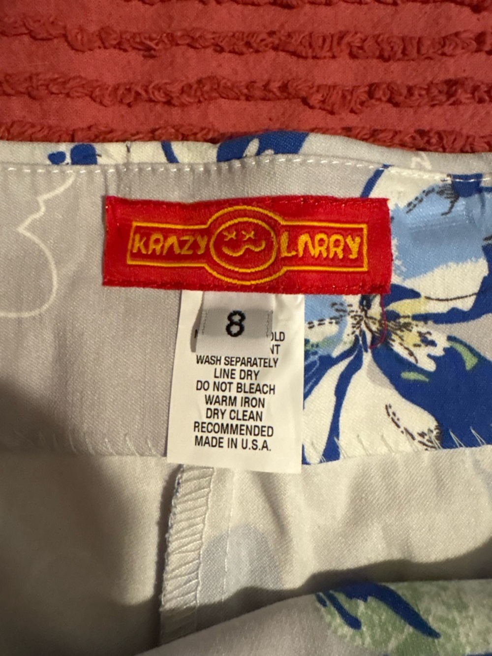 Krazy Larry Blue Floral Cropped Pants - Women's Ankle